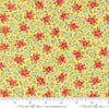 Image of Bloomsberry Marylebone Buttermilk quilting cotton fabric by Camille Roskelley for Moda Fabrics. Features flowers on a yellow background. Cute Little Fabric Shop.