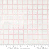Image of Bloomsberry Stroll White Blush quilting cotton fabric by Camille Roskelley for Moda Fabrics. Features squares on a white background. Cute Little Fabric Shop.