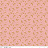 Image of Petals & Hazel Flutter Coral quilting cotton fabric by Simple Simon & Company for Riley Blake Designs. Features butterflies on a pink background. Cute Little Fabric Shop.