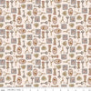 Image of Charmed & Treasured Charmed Latte by Kassidy Grace for Riley Blake Designs. Features keys on a cream background. Cute Little Fabric Shop.