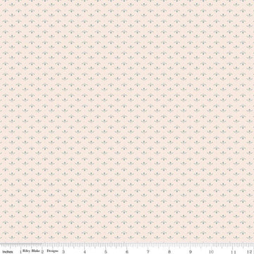 Image of Charmed & Treasured Lottie Latte by Kassidy Grace for Riley Blake Designs. Features a geometric pattern on a cream background. Cute Little Fabric Shop.