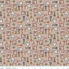 Image of Charmed & Treasured Charmed Doe by Kassidy Grace for Riley Blake Designs. Features keys on a brown background. Cute Little Fabric Shop.