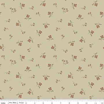 Image of Charmed & Treasured Iris Meadow by Kassidy Grace for Riley Blake Designs. Features flowers on a green background. Cute Little Fabric Shop.