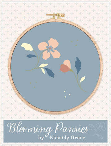 It's So Emma Blooming Pansies Embroidery PaTTERN Floral Pattern - P051-ISE-4108 - Riley Blake INSTRUCTIONS Only
