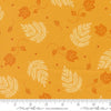 Image of Sitara Paisley Leaf Dijon quilting cotton fabric by Crystal Manning for Moda Fabrics. Features leaves on a yellow background. Cute Little Fabric Shop.