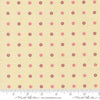 Image of Sitara Floret Cream quilting cotton fabric by Crystal Manning for Moda Fabrics. Features polka dots on a cream background. Cute Little Fabric Shop.