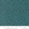 Image of Sitara Affinity Lagoon quilting cotton fabric by Crystal Manning for Moda Fabrics. Features flowers on a blue background. Cute Little Fabric Shop.