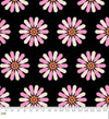 Image of Sparkle Mart Freshly Picked Black quilting cotton fabric by Melody Miller of Ruby Star Society for Moda Fabrics. Features flowers on a black background. Cute Little Fabric Shop.