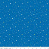 Image of Brave Your Way Beyond the Stars Cobalt quilting cotton fabric by Cayla Naylor for Riley Blake Designs. Features stars on a blue background. Cute Little Fabric Shop.