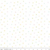 Image of Little Posies Ditsy White quilting cotton fabric by Cayla Naylor for Riley Blake Designs. Features stars on a white background. Cute Little Fabric Shop.