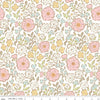 Image of Little Posies Main Cloud quilting cotton fabric by Cayla Naylor for Riley Blake Designs. Features flowers on a white background. Cute Little Fabric Shop.
