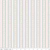 Image of Little Posies Stripes Pink quilting cotton fabric by Cayla Naylor for Riley Blake Designs. Features stripes on a pink background. Cute Little Fabric Shop.