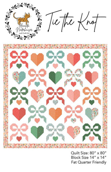 SALE Tie the Knot Quilt PATTERN Square Pattern - Riley Blake INSTRUCTIONS Only