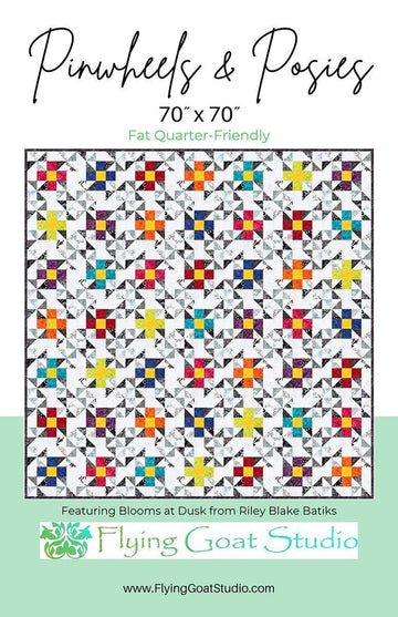 Pinwheels & Posies Quilt PATTERN Precut Friendly Pattern - Riley Blake INSTRUCTIONS Only