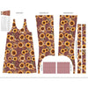 SALE Harvest on the Prairie Home Dec Sunflower Pinafore Panel Wine Purple Panel Pattern Fabric - HD18292 - Riley Blake LARGE Canvas Fabric