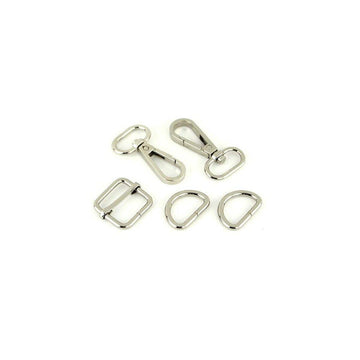 SALE Style 3 Basic Hardware Kit 3/4" Nickel Silver Bag Hardware - P210-STS193S - Riley Blake Basic Hardware Kit