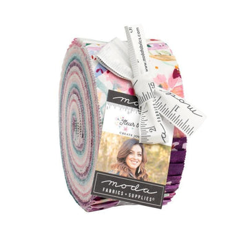 SALE Fleur The Love 2.5" Jelly Roll Floral Fabric - 39880JR - 40-Piece Precut - Moda Fabrics Quilting Cotton Fabric