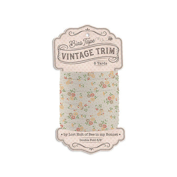 SALE Lori Holt 3/8" Double Fold Stitch Bias Tape Blessings Autumn Cream - ST-50211 - Riley Blake 8 Yards Trim