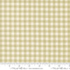 Image of Handmade Sweetness Checks Pear quilting cotton fabric by My Sew Quilty Life for Moda Fabrics. Features gingham on a green background. Cute Little Fabric Shop.