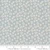 Image of Handmade Sweetness Bows Powder Blue quilting cotton fabric by My Sew Quilty Life for Moda Fabrics. Features flowers on a blue background. Cute Little Fabric Shop.