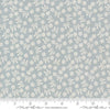 Image of Handmade Sweetness Bows Powder Blue quilting cotton fabric by My Sew Quilty Life for Moda Fabrics. Features flowers on a blue background. Cute Little Fabric Shop.