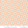 Image of Handmade Sweetness Doily Petal quilting cotton fabric by My Sew Quilty Life for Moda Fabrics. Features flowers on a pink background. Cute Little Fabric Shop.