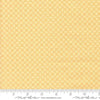 Image of Handmade Sweetness Penny Butterscotch quilting cotton fabric by My Sew Quilty Life for Moda Fabrics. Features a geometric pattern on a yellow background. Cute Little Fabric Shop.