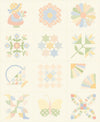 SALE Handmade Sweetness Quilt Blocks Panel Porcelain Cream PRINTED Blocks Panel - 31772 - Moda Fabrics Quilting Cotton Fabric
