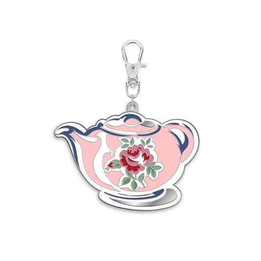 SALE Cath Kidston® Teapot Enamel Keychain - FG-51613 - Riley Blake Zipper Pull Licensed Product