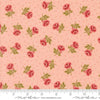 Image of Je Taime Roses are Red Blush quilting cotton fabric by Stacy Iest Hsu for Moda Fabrics. Features flowers on a pink background. Cute Little Fabric Shop.