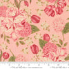 Image of Je Taime Love Garden Blush quilting cotton fabric by Stacy Iest Hsu for Moda Fabrics. Features flowers on a pink background. Cute Little Fabric Shop.