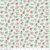 Image of Cath Kidston Signature Collection Arlington Ditsy Mist by Cath Kidston for Riley Blake Designs. Features flowers on a green background. Cute Little Fabric Shop.