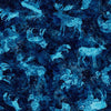 SALE MINKY Mountain Splendor Animals Silhouettes Navy Blue Fabric 60" Wide - 31584 - QT Fabrics 100% Polyester Fabric