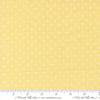 Image of Bloomsberry Favorite Dot Buttermilk quilting cotton fabric by Camille Roskelley for Moda Fabrics. Features tonal polka dots on a yellow background. Cute Little Fabric Shop.