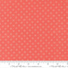 Image of Bloomsberry Favorite Dot Nantucket Red quilting cotton fabric by Camille Roskelley for Moda Fabrics. Features tonal polka dots on a red background. Cute Little Fabric Shop.