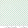 Image of Bloomsberry Stripe White Aqua quilting cotton fabric by Camille Roskelley for Moda Fabrics. Features stripes on a white background. Cute Little Fabric Shop.