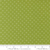 Image of Bloomsberry Favorite Dot Leaf quilting cotton fabric by Camille Roskelley for Moda Fabrics. Features tonal polka dots on a green background. Cute Little Fabric Shop.