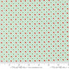 Image of Bloomsberry Check Aqua quilting cotton fabric by Camille Roskelley for Moda Fabrics. Features flowers on a blue background. Cute Little Fabric Shop.