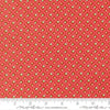 Image of Bloomsberry Check Red quilting cotton fabric by Camille Roskelley for Moda Fabrics. Features flowers on a red background. Cute Little Fabric Shop.