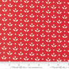 Image of Bloomsberry Mayfair Red quilting cotton fabric by Camille Roskelley for Moda Fabrics. Features flowers on a red background. Cute Little Fabric Shop.