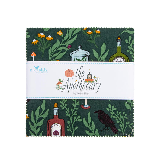 The Apothecary 5" Stacker Halloween Fabric - 5-17550-42 - 42-Piece Precut - Riley Blake Quilting Cotton Fabric