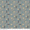 Image of Charmed & Treasured Charmed Storm by Kassidy Grace for Riley Blake Designs. Features keys on a blue background. Cute Little Fabric Shop.