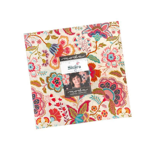 Sitara Layer Cake Floral Fabric - 11980LC - 42-Piece Precut - Moda Fabrics Quilting Cotton Fabric