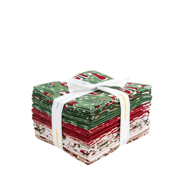 Christmas Time Fat Quarter Bundle Christmas Fabric - FQ-17820-18 - 18-Piece Precut - Riley Blake Quilting Cotton Fabric