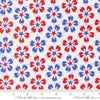 Image of On The Porch Flower Bust Cloud quilting cotton fabric by My and My Sister Designs for Moda Fabrics. Features flowers on a white background. Cute Little Fabric Shop.