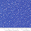 Image of On The Porch Country Rain Bountiful Blue quilting cotton fabric by My and My Sister Designs for Moda Fabrics. Features polka dots on a blue background. Cute Little Fabric Shop.