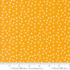 Image of Makers Delight Small Dot Chrome by Chrissy Lux for Moda Fabrics. Features polka dots on a yellow background. Cute Little Fabric Shop.