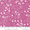 Image of Makers Delight Doodles Violet by Chrissy Lux for Moda Fabrics. Features flowers and hearts on a purple background. Cute Little Fabric Shop.