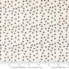 Image of Makers Delight Small Dot White Black by Chrissy Lux for Moda Fabrics. Features polka dots on a white background. Cute Little Fabric Shop.