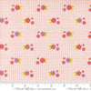 Image of Makers Delight Tiny Floral Summer by Chrissy Lux for Moda Fabrics. Features flowers on a pink and white background. Cute Little Fabric Shop.